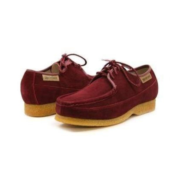 British Walkers Crown Men's Burgundy Suede Crepe Sole